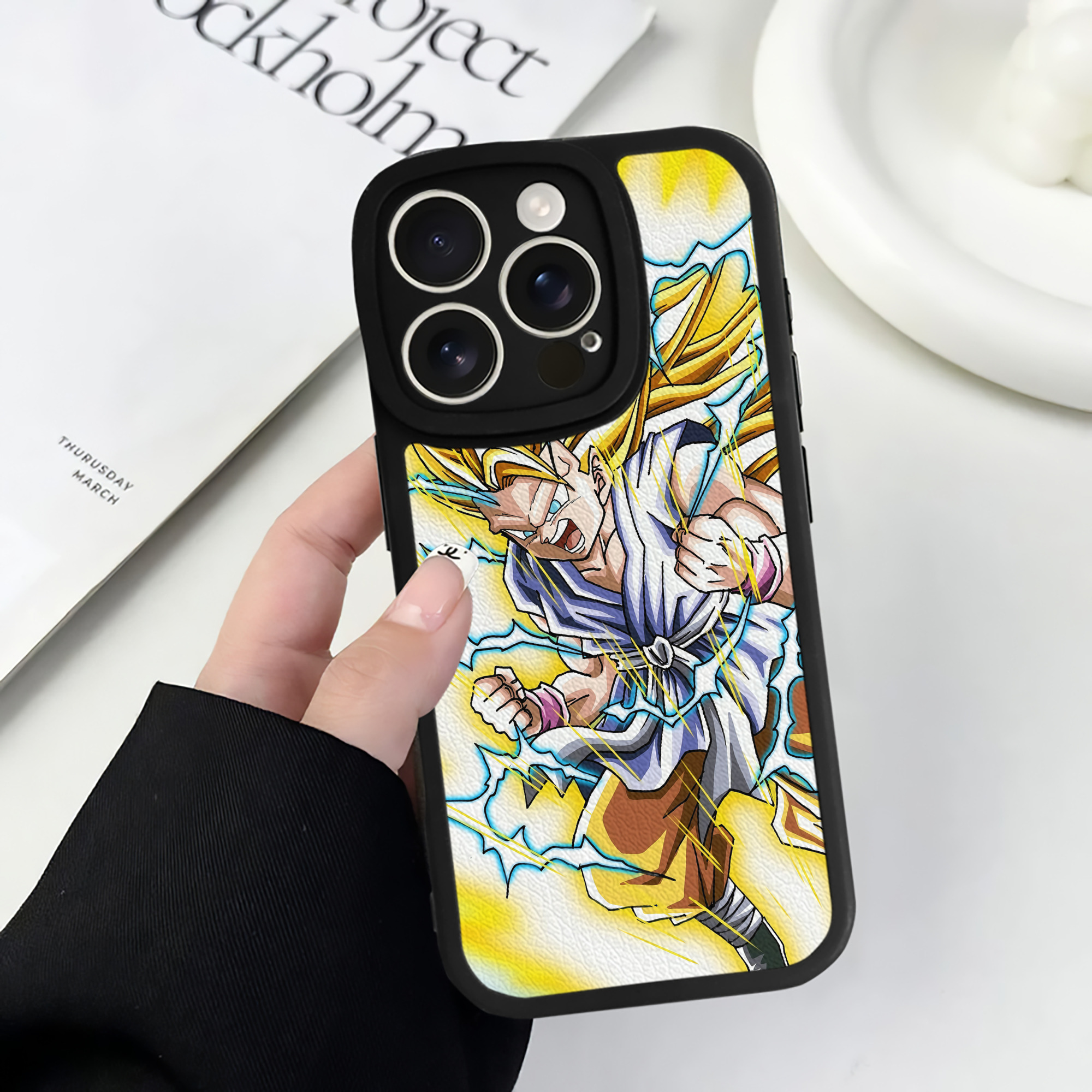 （画像用） ドラゴンボール DRAGON BALL 【iPhone 16シリーズ対応】シリコンスマホケース（レザー調） 材質：シリコン